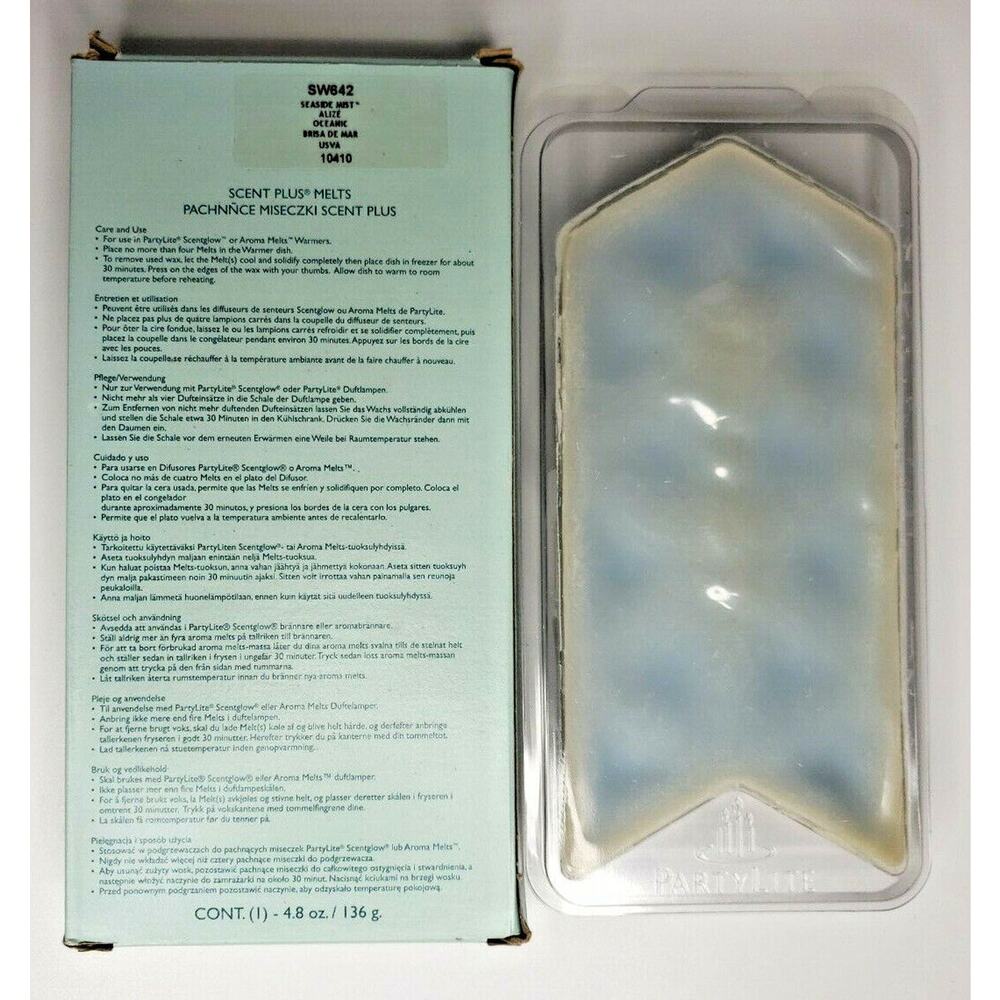 PartyLite Scent Plus 12 Melts Retired‎ New Box Seaside Mist P7C/SW642